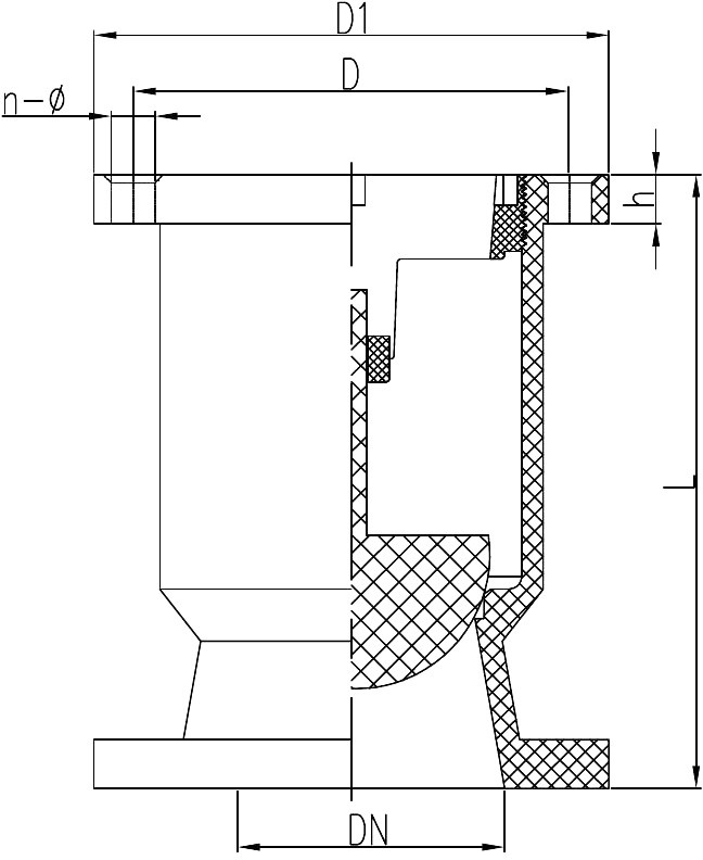 UPVC H41F-10U 立式止回阀 DN15-300-恒行3