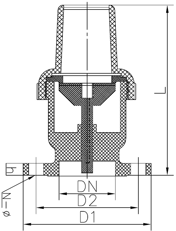 PVDF H42F-10F 底阀 DN15-300-恒行3